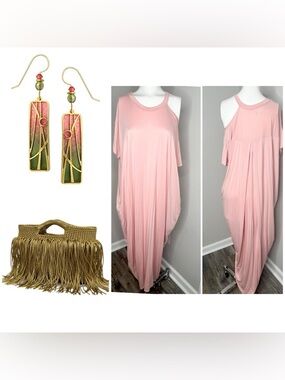 LIFE IN PINK OVERSIZED MAXI DRESS W/ POCKETS- M - PRELOVED